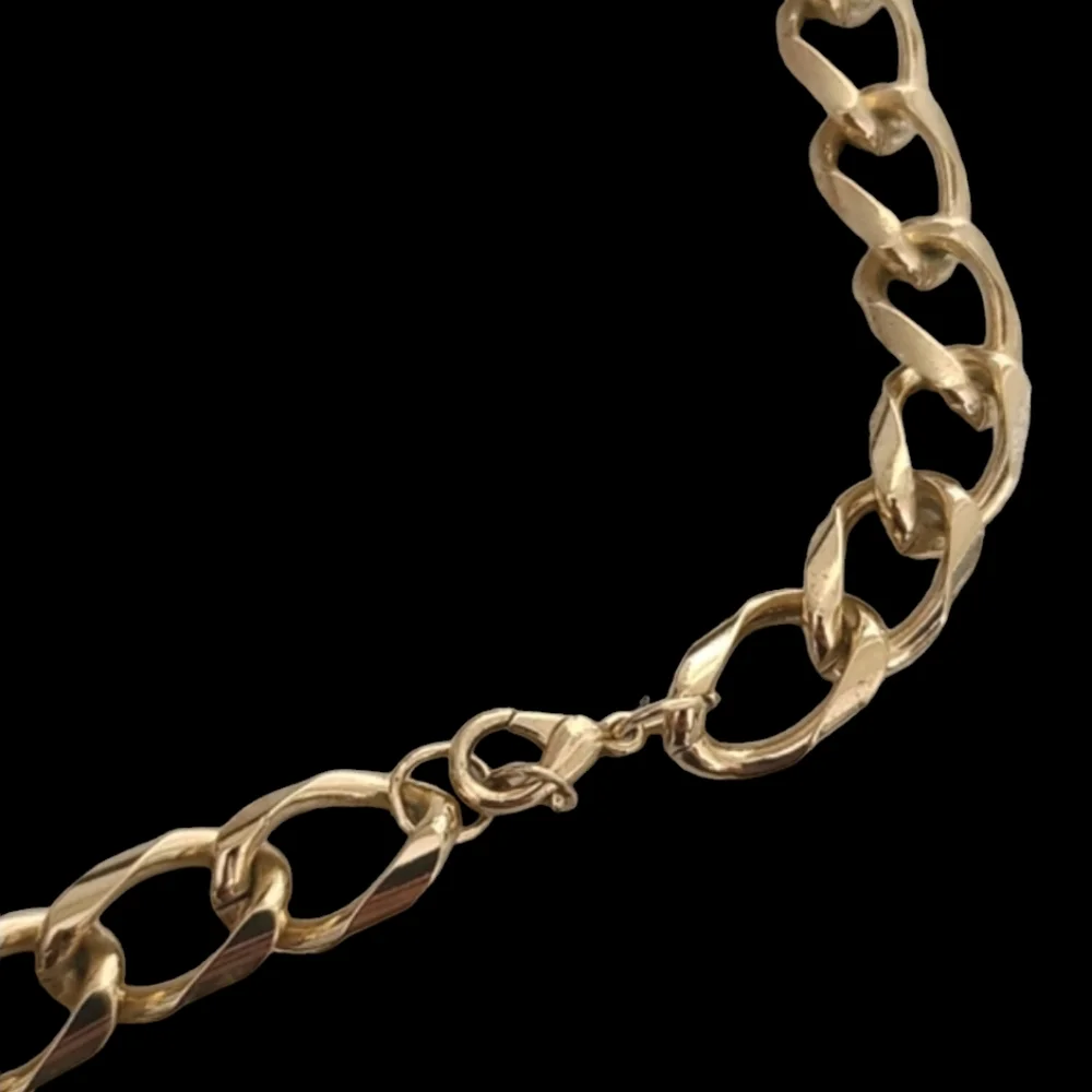 VINTAGE Y2K Cuban Link Chain 30” Gold Plated Hip Hop Chunky Necklace 90s - Picture 4 of 13